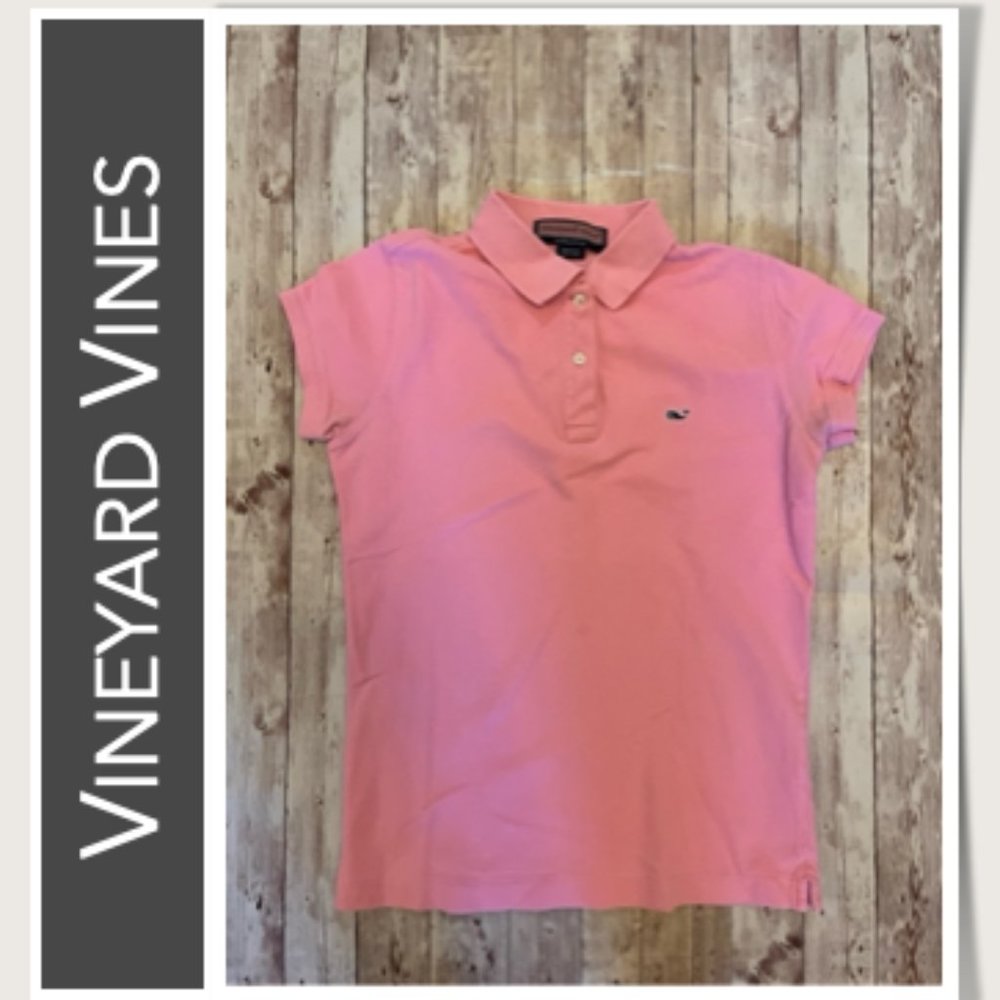 Vineyard Vines Pique Polo in Pink